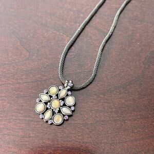 1923 Silver Gem Adjustable Necklace